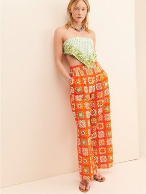 Rachel Antonoff Snyder Pant in Granny Square Print - Size M